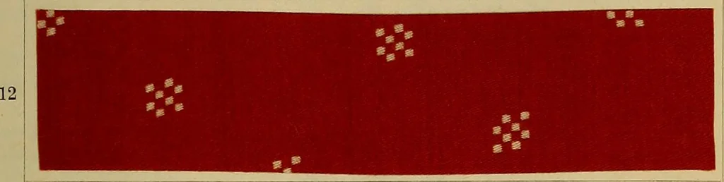 An illustration from Die Biezenfarbstoffe der Fabriken vorm. Friedr. Bayer & Co., Elberfeld, auf dem Gebiet der Fruckerei und Färberei, 1901, leaf 211