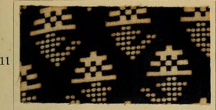 An illustration from Die Biezenfarbstoffe der Fabriken vorm. Friedr. Bayer & Co., Elberfeld, auf dem Gebiet der Fruckerei und Färberei, 1901, leaf 219