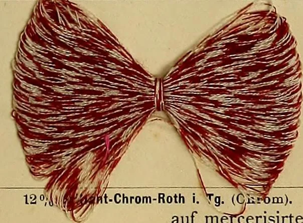 An illustration from Die Biezenfarbstoffe der Fabriken vorm. Friedr. Bayer & Co., Elberfeld, auf dem Gebiet der Fruckerei und Färberei, 1901, leaf 219