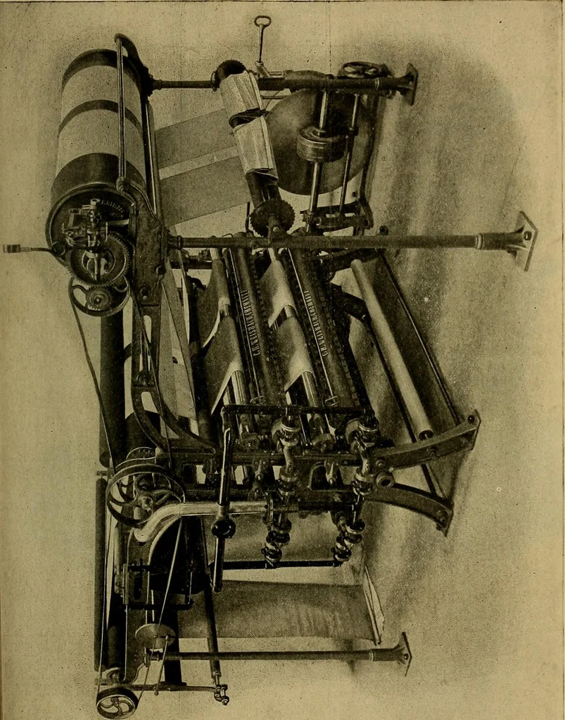 An illustration from Die Biezenfarbstoffe der Fabriken vorm. Friedr. Bayer & Co., Elberfeld, auf dem Gebiet der Fruckerei und Färberei, 1901, leaf 243