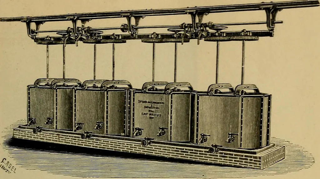 An illustration from Die Biezenfarbstoffe der Fabriken vorm. Friedr. Bayer & Co., Elberfeld, auf dem Gebiet der Fruckerei und Färberei, 1901, leaf 247