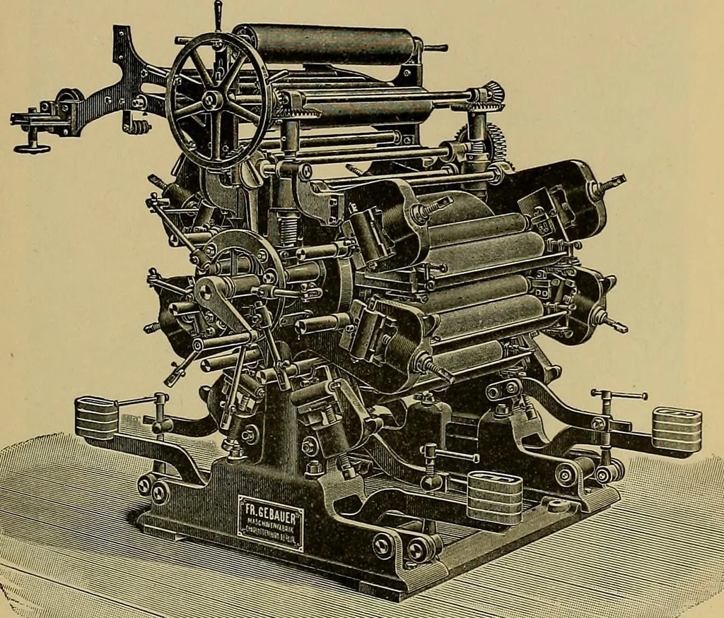 An illustration from Die Biezenfarbstoffe der Fabriken vorm. Friedr. Bayer & Co., Elberfeld, auf dem Gebiet der Fruckerei und Färberei, 1901, leaf 279