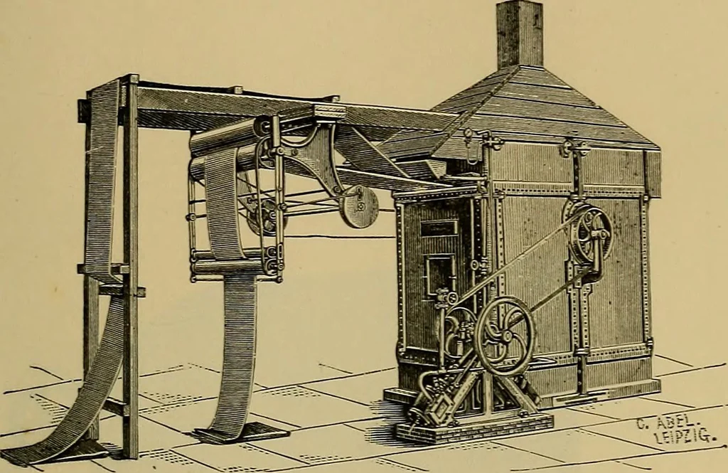 An illustration from Die Biezenfarbstoffe der Fabriken vorm. Friedr. Bayer & Co., Elberfeld, auf dem Gebiet der Fruckerei und Färberei, 1901, leaf 283