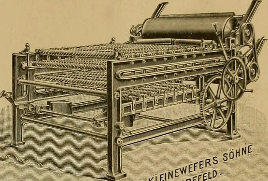 An illustration from Die Biezenfarbstoffe der Fabriken vorm. Friedr. Bayer & Co., Elberfeld, auf dem Gebiet der Fruckerei und Färberei, 1901, leaf 295