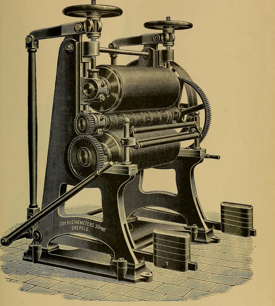 An illustration from Die Biezenfarbstoffe der Fabriken vorm. Friedr. Bayer & Co., Elberfeld, auf dem Gebiet der Fruckerei und Färberei, 1901, leaf 297