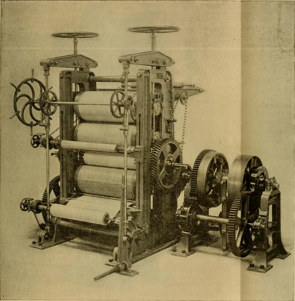 An illustration from Die Biezenfarbstoffe der Fabriken vorm. Friedr. Bayer & Co., Elberfeld, auf dem Gebiet der Fruckerei und Färberei, 1901, leaf 301