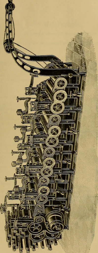 An illustration from Die Biezenfarbstoffe der Fabriken vorm. Friedr. Bayer & Co., Elberfeld, auf dem Gebiet der Fruckerei und Färberei, 1901, leaf 319
