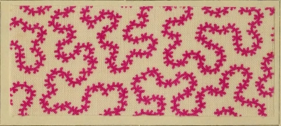 An illustration from Die Biezenfarbstoffe der Fabriken vorm. Friedr. Bayer & Co., Elberfeld, auf dem Gebiet der Fruckerei und Färberei, 1901, leaf 80