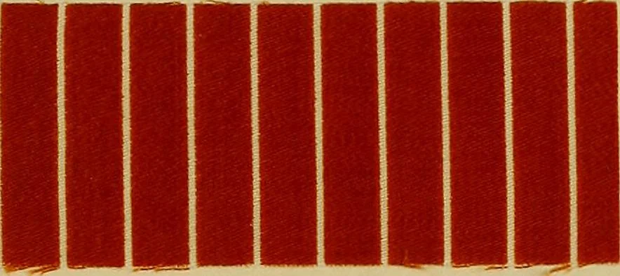 An illustration from Die Biezenfarbstoffe der Fabriken vorm. Friedr. Bayer & Co., Elberfeld, auf dem Gebiet der Fruckerei und Färberei, 1901, leaf 85
