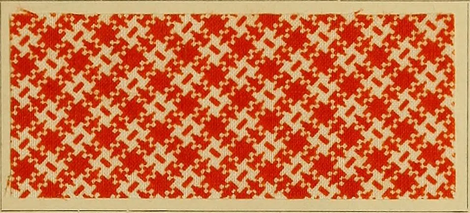 An illustration from Die Biezenfarbstoffe der Fabriken vorm. Friedr. Bayer & Co., Elberfeld, auf dem Gebiet der Fruckerei und Färberei, 1901, leaf 89