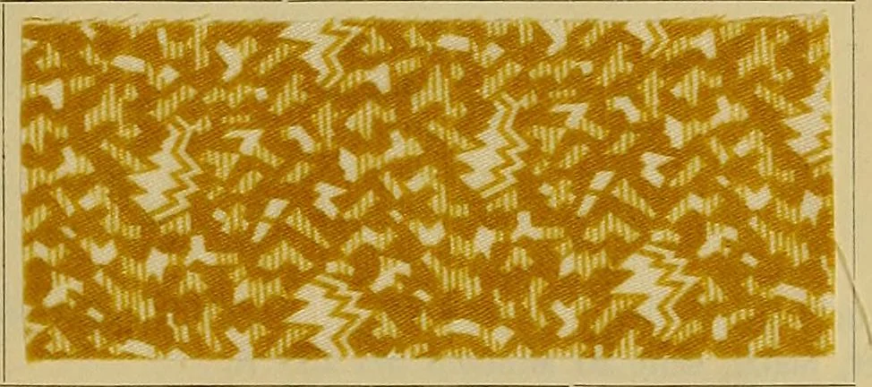 An illustration from Die Biezenfarbstoffe der Fabriken vorm. Friedr. Bayer & Co., Elberfeld, auf dem Gebiet der Fruckerei und Färberei, 1901, leaf 93