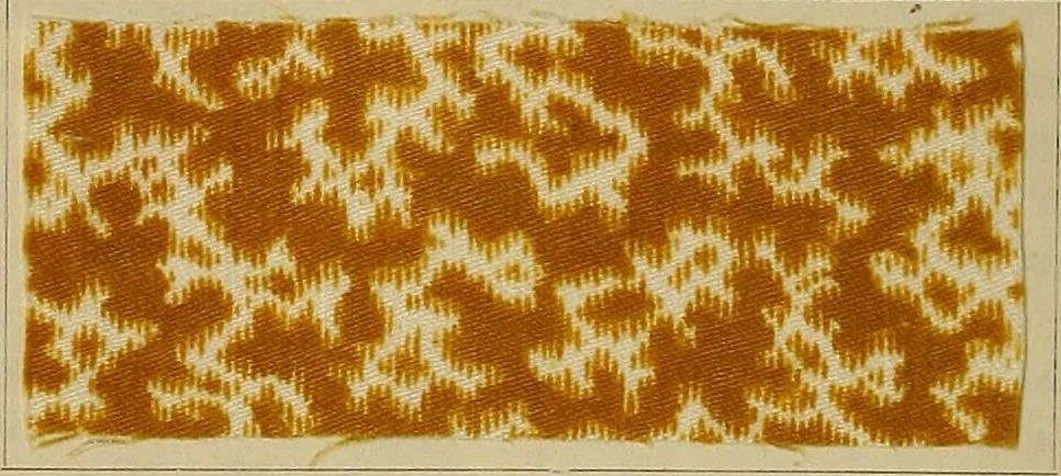 An illustration from Die Biezenfarbstoffe der Fabriken vorm. Friedr. Bayer & Co., Elberfeld, auf dem Gebiet der Fruckerei und Färberei, 1901, leaf 96