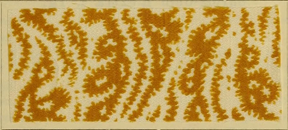 An illustration from Die Biezenfarbstoffe der Fabriken vorm. Friedr. Bayer & Co., Elberfeld, auf dem Gebiet der Fruckerei und Färberei, 1901, leaf 97