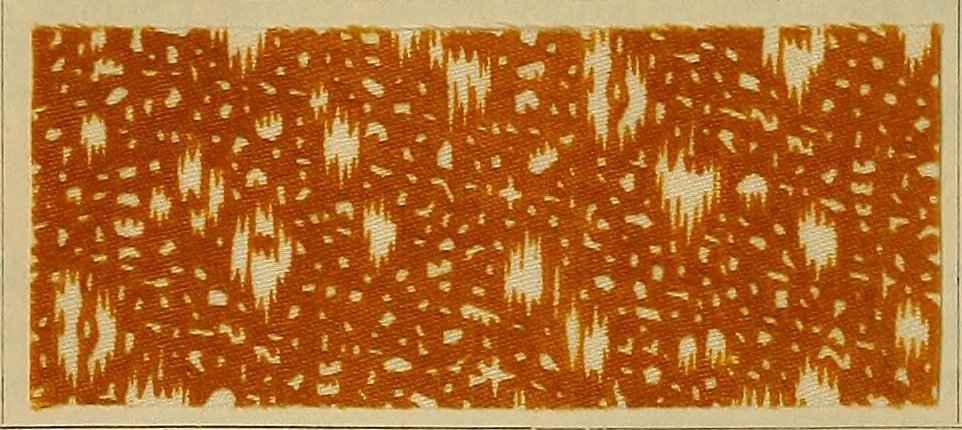 An illustration from Die Biezenfarbstoffe der Fabriken vorm. Friedr. Bayer & Co., Elberfeld, auf dem Gebiet der Fruckerei und Färberei, 1901, leaf 98