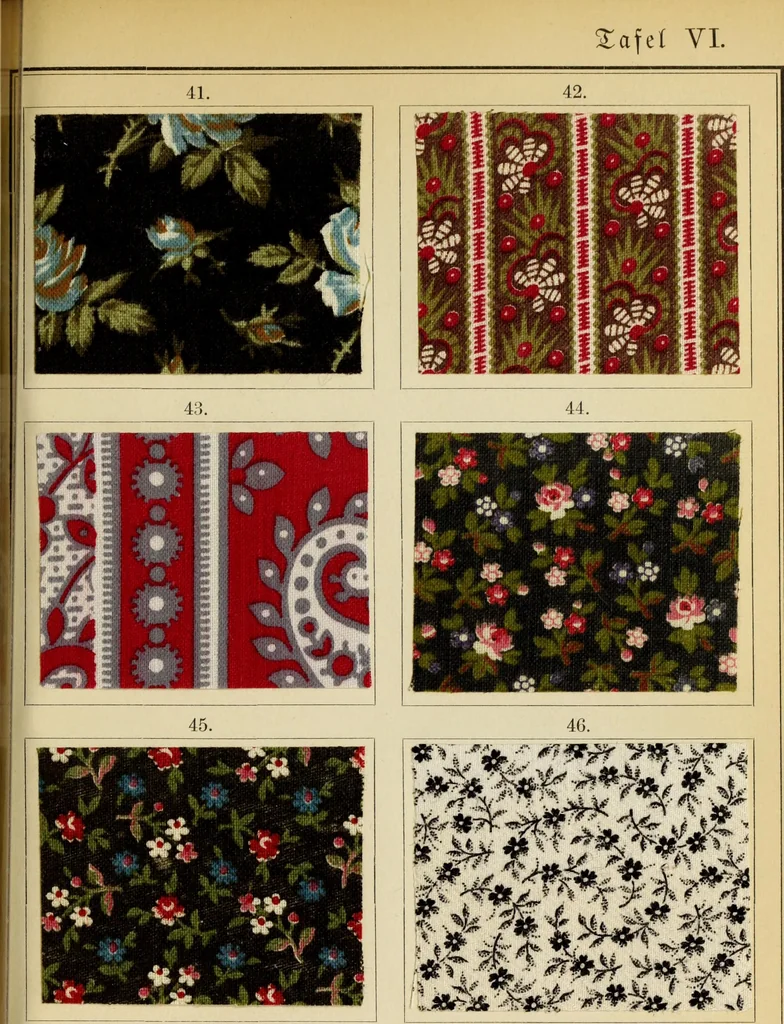 An illustration from Die Bleicherei, Druckerei, Färberei und Appretur der baumwollenen Gewebe : ein praktisches Handbuch für Chemiker, Coloristen, Techniker, Leiter von Fabriken, Studirende der Chemie auf Universitäten, polytechnischen Hochschulen und anderen Anstalten, zum praktischen Gebrauche und zum Selbstunterricht, 1883, leaf 343