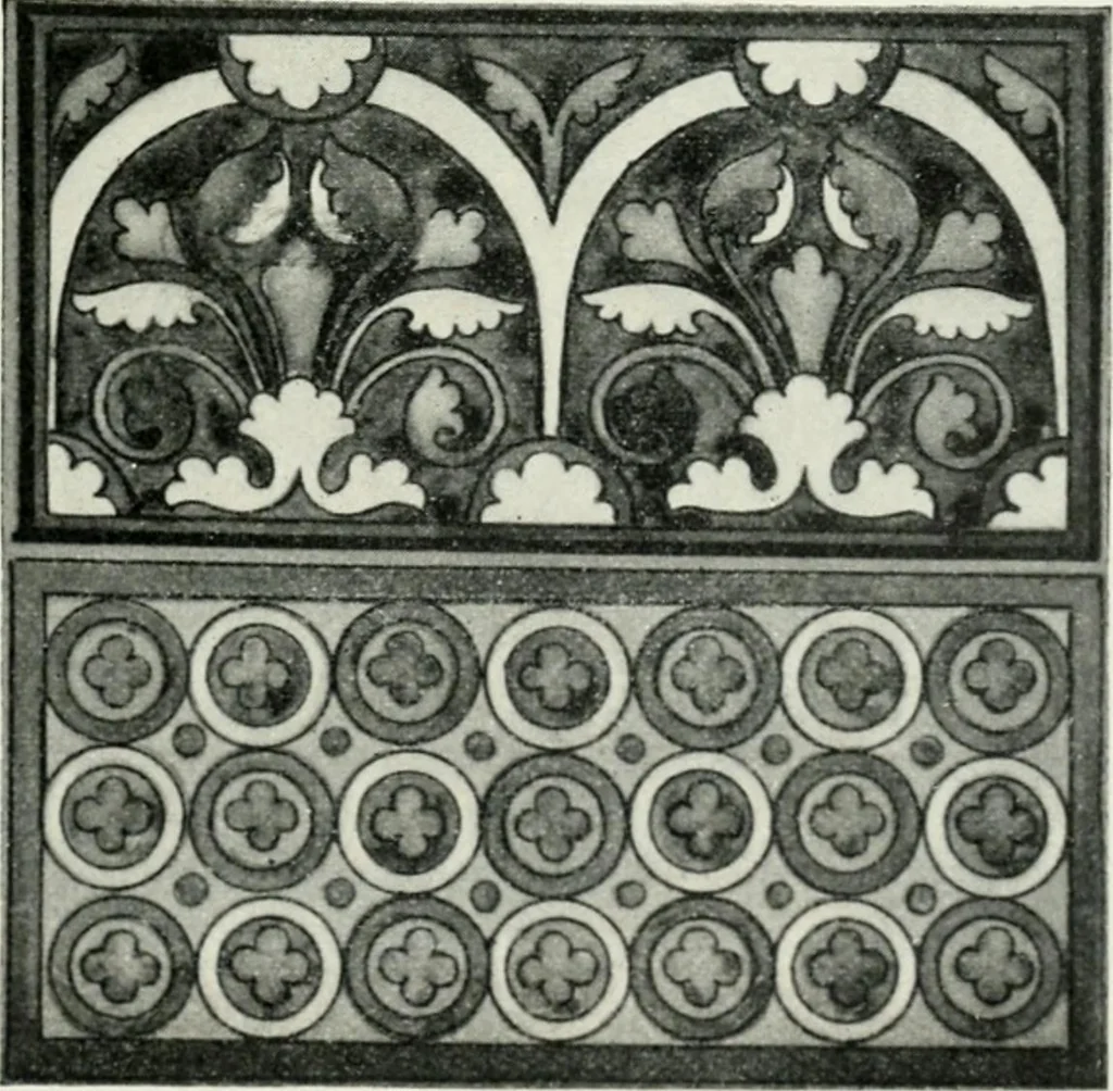 An illustration from Die byzantinischen Zellenschmelze der Sammlung Alex. von Swenigorodskoï und das darüber veröffentlichte Prachtwerk. Archäologisch-kunstgeschichtliche Studie, 1896, leaf 475