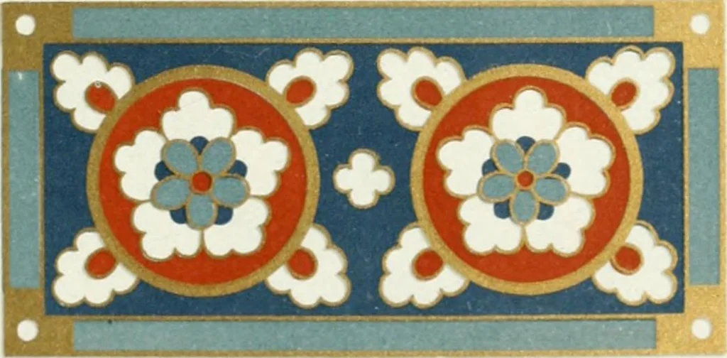 An illustration from Die byzantinischen Zellenschmelze der Sammlung Alex. von Swenigorodskoï und das darüber veröffentlichte Prachtwerk. Archäologisch-kunstgeschichtliche Studie, 1896, leaf 481