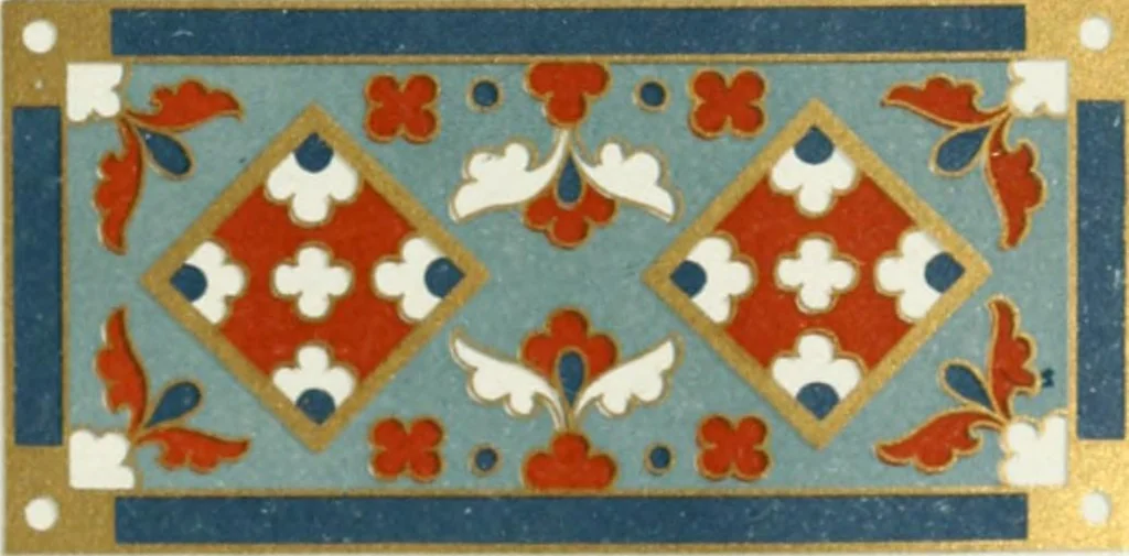 An illustration from Die byzantinischen Zellenschmelze der Sammlung Alex. von Swenigorodskoï und das darüber veröffentlichte Prachtwerk. Archäologisch-kunstgeschichtliche Studie, 1896, leaf 481