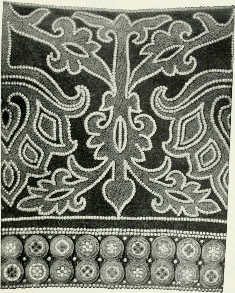 An illustration from Die byzantinischen Zellenschmelze der Sammlung Alex. von Swenigorodskoï und das darüber veröffentlichte Prachtwerk. Archäologisch-kunstgeschichtliche Studie, 1896, leaf 499