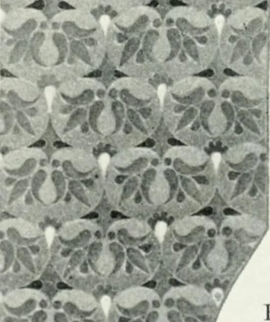 An illustration from Die byzantinischen Zellenschmelze der Sammlung Alex. von Swenigorodskoï und das darüber veröffentlichte Prachtwerk. Archäologisch-kunstgeschichtliche Studie, 1896, leaf 527