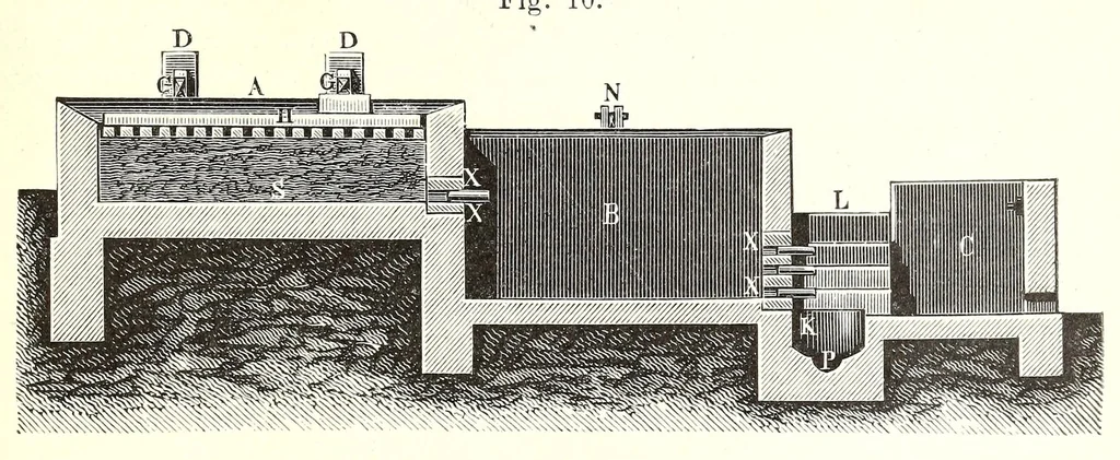 An illustration from Die Chemie des Steinkohlentheers mit besonderer berücksichtigung der künstlichen organischen Farbstoffe, 1900, leaf 381