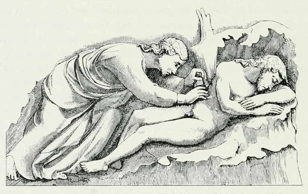 An illustration from Die Darstellung des ersten Menschenpaares in der bildenen Kunst von der ältesten Zeit bis auf unsere Tage, 1903, leaf 108