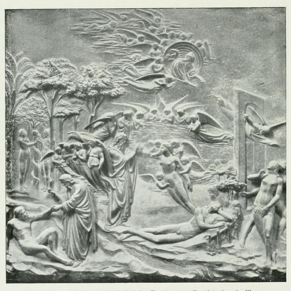 An illustration from Die Darstellung des ersten Menschenpaares in der bildenen Kunst von der ältesten Zeit bis auf unsere Tage, 1903, leaf 130