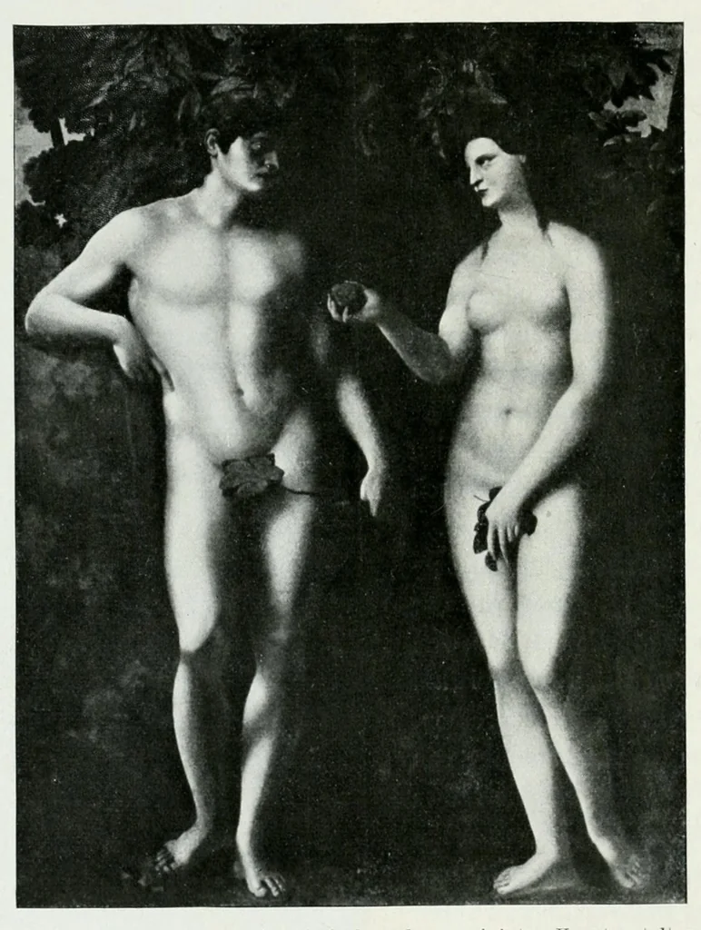 An illustration from Die Darstellung des ersten Menschenpaares in der bildenen Kunst von der ältesten Zeit bis auf unsere Tage, 1903, leaf 136