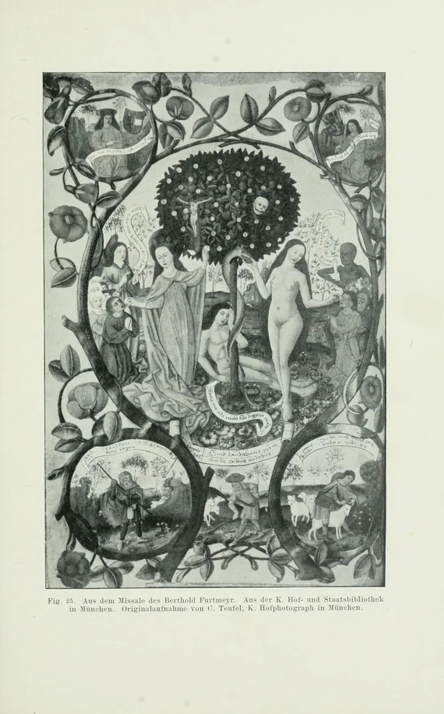 An illustration from Die Darstellung des ersten Menschenpaares in der bildenen Kunst von der ältesten Zeit bis auf unsere Tage, 1903, leaf 141
