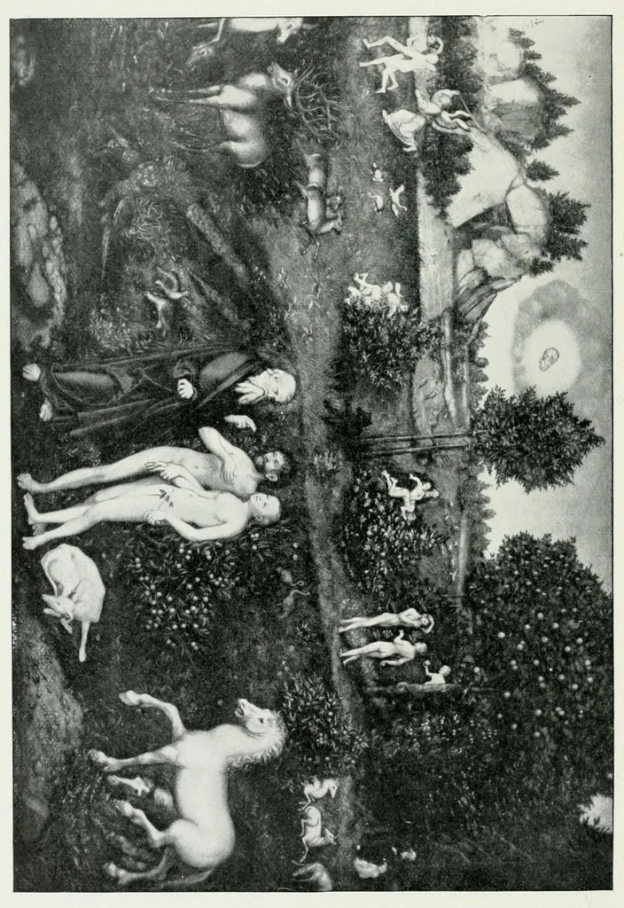 An illustration from Die Darstellung des ersten Menschenpaares in der bildenen Kunst von der ältesten Zeit bis auf unsere Tage, 1903, leaf 154