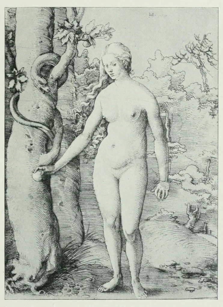 An illustration from Die Darstellung des ersten Menschenpaares in der bildenen Kunst von der ältesten Zeit bis auf unsere Tage, 1903, leaf 165