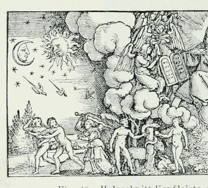 An illustration from Die Darstellung des ersten Menschenpaares in der bildenen Kunst von der ältesten Zeit bis auf unsere Tage, 1903, leaf 176