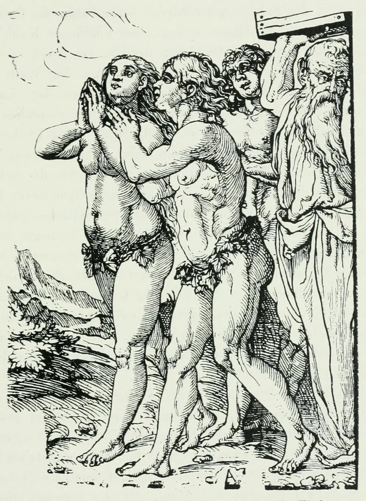 An illustration from Die Darstellung des ersten Menschenpaares in der bildenen Kunst von der ältesten Zeit bis auf unsere Tage, 1903, leaf 199