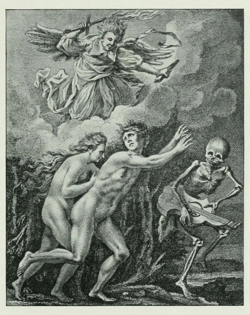 An illustration from Die Darstellung des ersten Menschenpaares in der bildenen Kunst von der ältesten Zeit bis auf unsere Tage, 1903, leaf 207