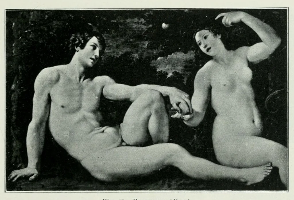An illustration from Die Darstellung des ersten Menschenpaares in der bildenen Kunst von der ältesten Zeit bis auf unsere Tage, 1903, leaf 215