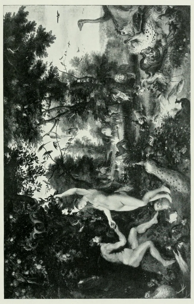 An illustration from Die Darstellung des ersten Menschenpaares in der bildenen Kunst von der ältesten Zeit bis auf unsere Tage, 1903, leaf 231