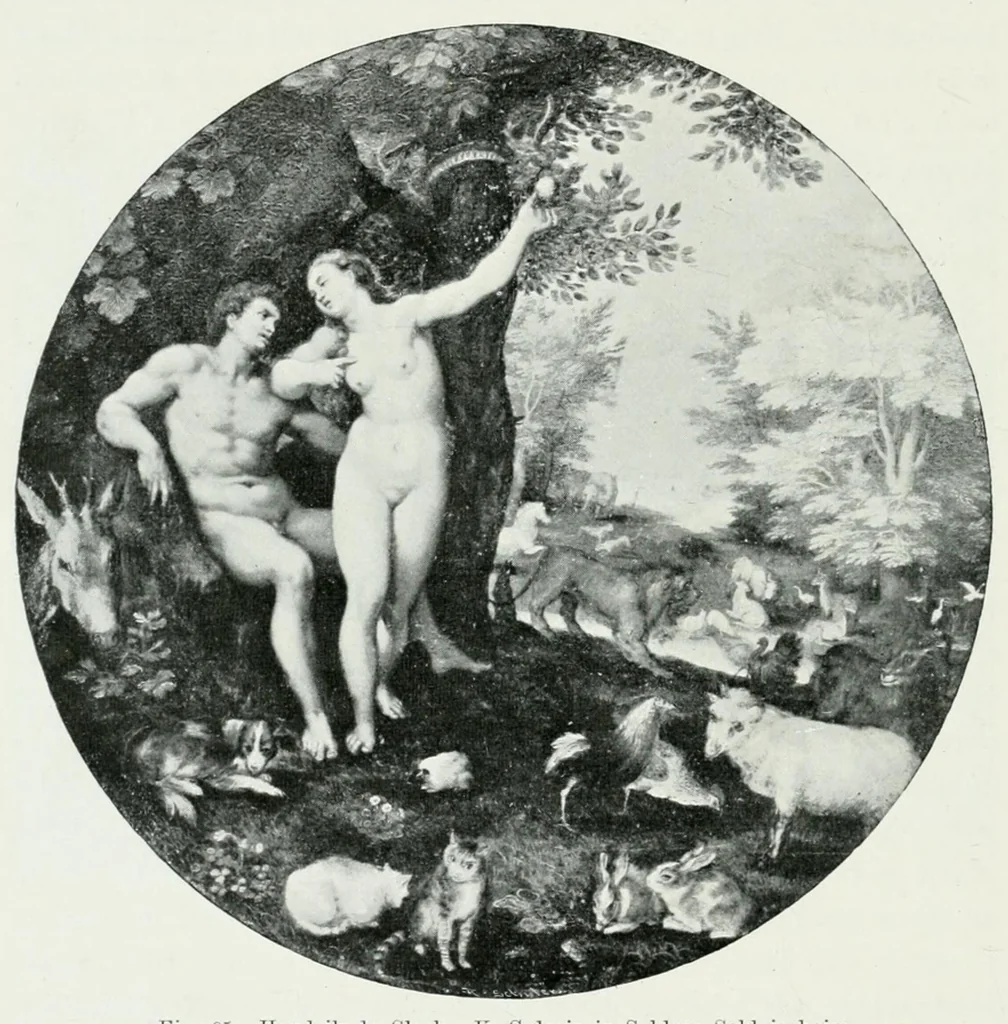 An illustration from Die Darstellung des ersten Menschenpaares in der bildenen Kunst von der ältesten Zeit bis auf unsere Tage, 1903, leaf 242