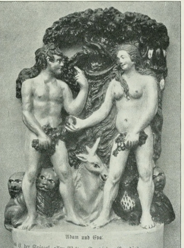 An illustration from Die Darstellung des ersten Menschenpaares in der bildenen Kunst von der ältesten Zeit bis auf unsere Tage, 1903, leaf 259