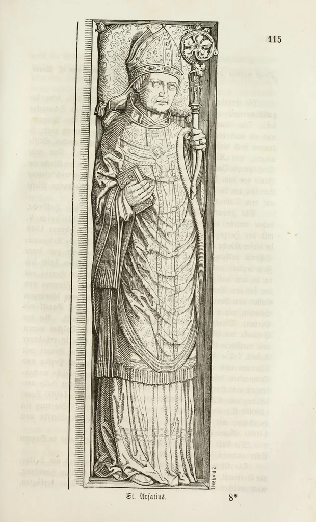 An illustration from Die Domkirche zu U.L. Frau in München : Geschichte und Beschreibung derselben, ihrer Altäre, Monumente und Stiftungen, sammt der Geschichte des Stiftes, der Pfarrei und des Domcapitels, 1868, leaf 147