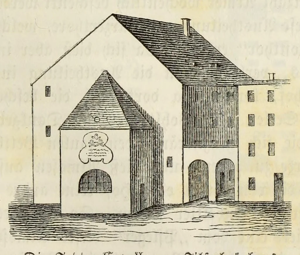 An illustration from Die Domkirche zu U.L. Frau in München : Geschichte und Beschreibung derselben, ihrer Altäre, Monumente und Stiftungen, sammt der Geschichte des Stiftes, der Pfarrei und des Domcapitels, 1868, leaf 221