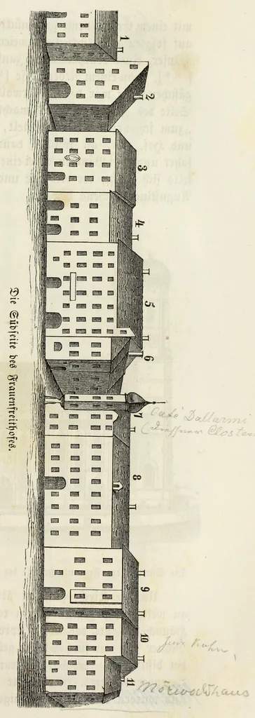 An illustration from Die Domkirche zu U.L. Frau in München : Geschichte und Beschreibung derselben, ihrer Altäre, Monumente und Stiftungen, sammt der Geschichte des Stiftes, der Pfarrei und des Domcapitels, 1868, leaf 223