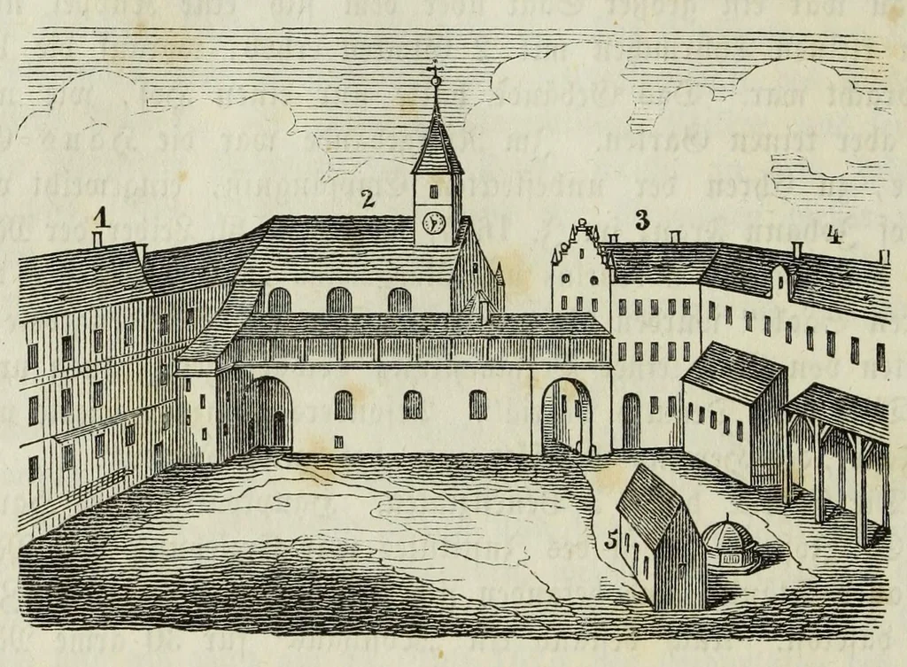 An illustration from Die Domkirche zu U.L. Frau in München : Geschichte und Beschreibung derselben, ihrer Altäre, Monumente und Stiftungen, sammt der Geschichte des Stiftes, der Pfarrei und des Domcapitels, 1868, leaf 264