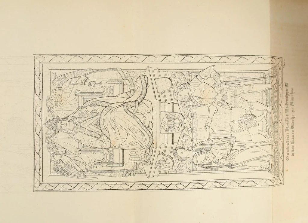 An illustration from Die Domkirche zu U.L. Frau in München : Geschichte und Beschreibung derselben, ihrer Altäre, Monumente und Stiftungen, sammt der Geschichte des Stiftes, der Pfarrei und des Domcapitels, 1868, leaf 61
