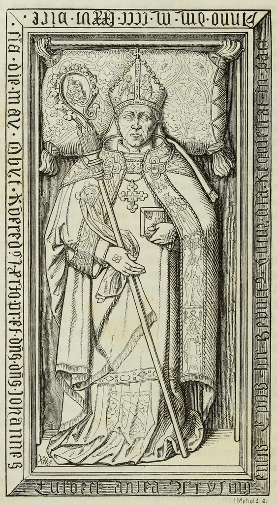 An illustration from Die Domkirche zu U.L. Frau in München : Geschichte und Beschreibung derselben, ihrer Altäre, Monumente und Stiftungen, sammt der Geschichte des Stiftes, der Pfarrei und des Domcapitels, 1868, leaf 66