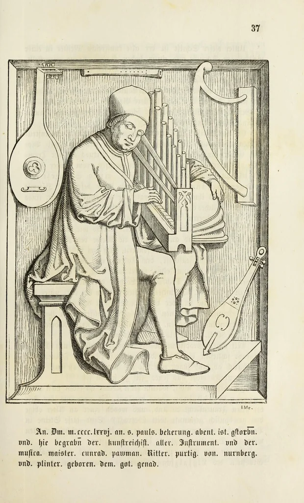 An illustration from Die Domkirche zu U.L. Frau in München : Geschichte und Beschreibung derselben, ihrer Altäre, Monumente und Stiftungen, sammt der Geschichte des Stiftes, der Pfarrei und des Domcapitels, 1868, leaf 67
