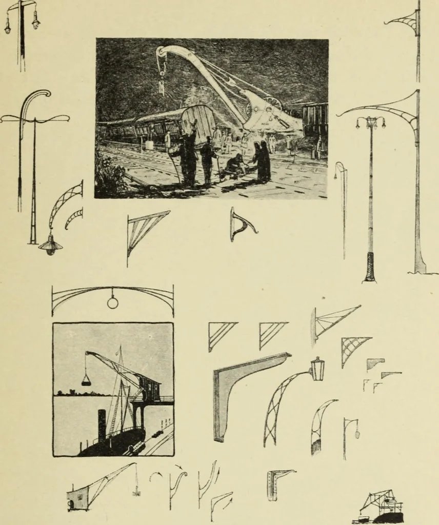 An illustration from Die dynamische Empfindung in der angewandten Kunst : Ein Beitrag zur künstlerischen Gestaltung der Technik, 1917, leaf 46