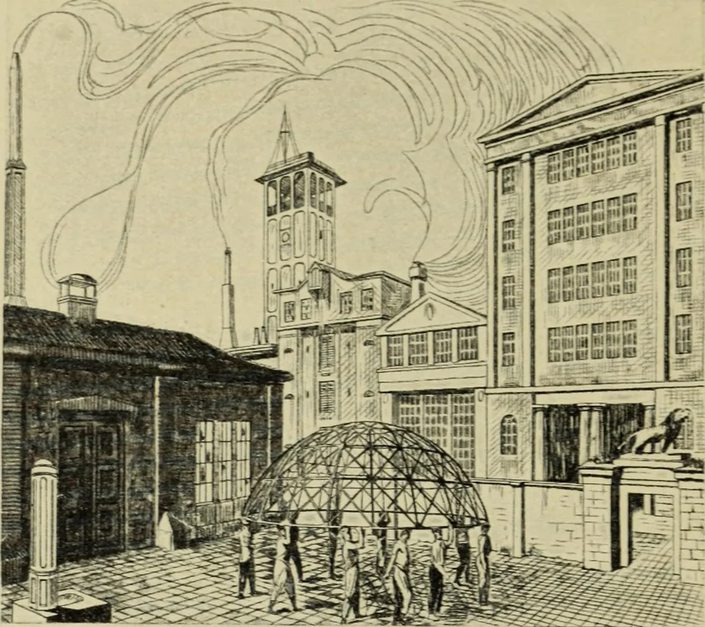 An illustration from Die dynamische Empfindung in der angewandten Kunst : Ein Beitrag zur künstlerischen Gestaltung der Technik, 1917, leaf 65