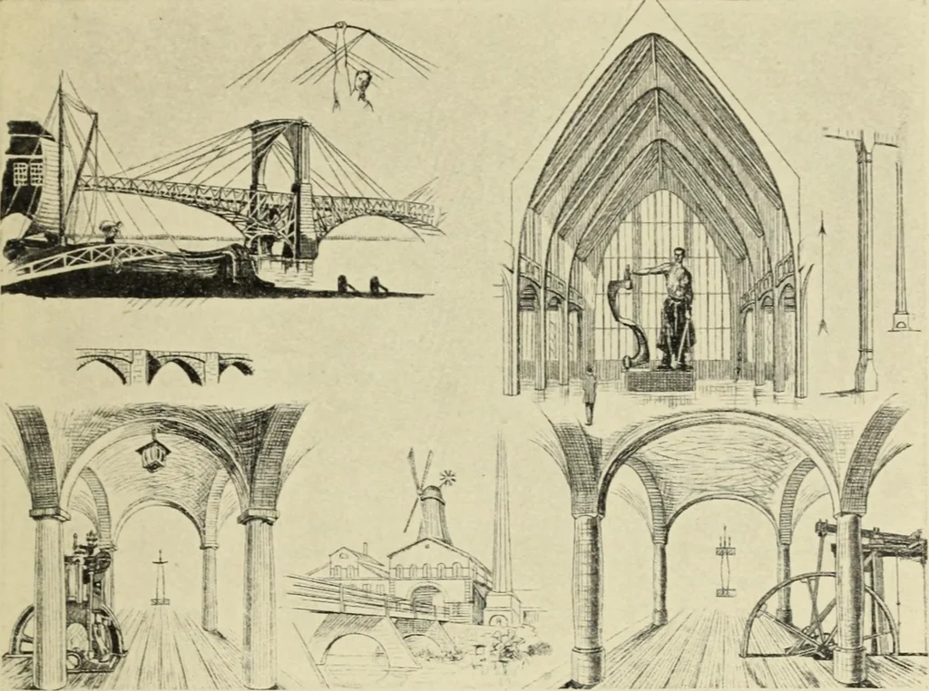 An illustration from Die dynamische Empfindung in der angewandten Kunst : Ein Beitrag zur künstlerischen Gestaltung der Technik, 1917, leaf 72