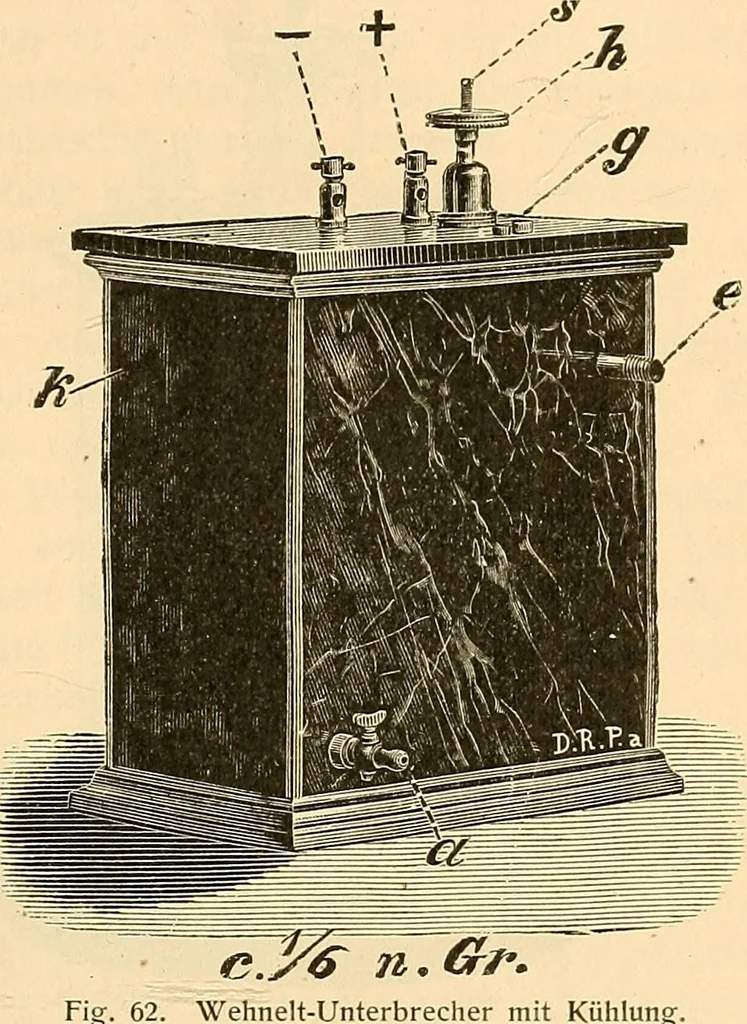 An illustration from Die Einrichtungen zur Erzeugung der Roentgenstrahlen, 1903, leaf 100