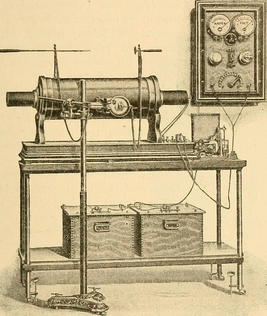 An illustration from Die Einrichtungen zur Erzeugung der Roentgenstrahlen, 1903, leaf 140